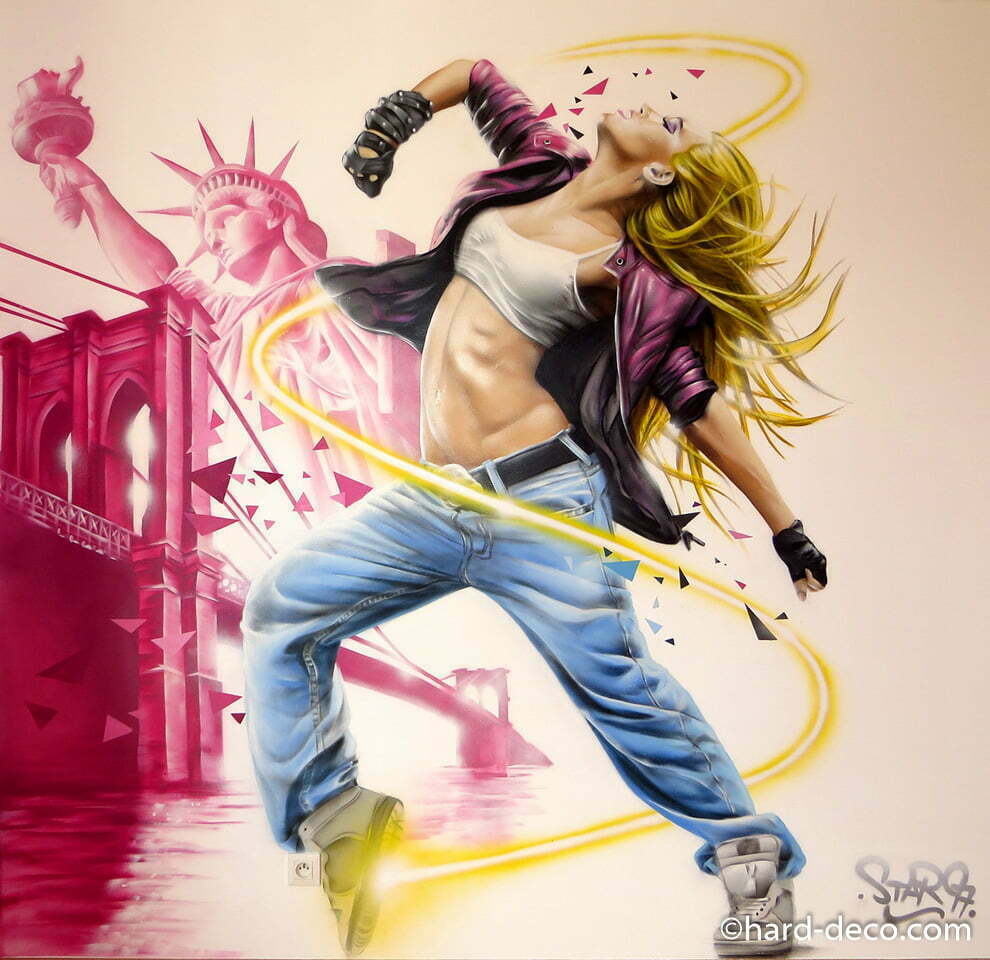 Coloriage Danseuse Hip Hop