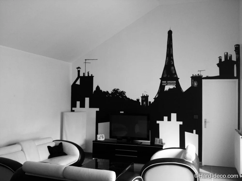 Deco peinture design paris 1000x750 — fresque murale sur mesure, Hard Déco