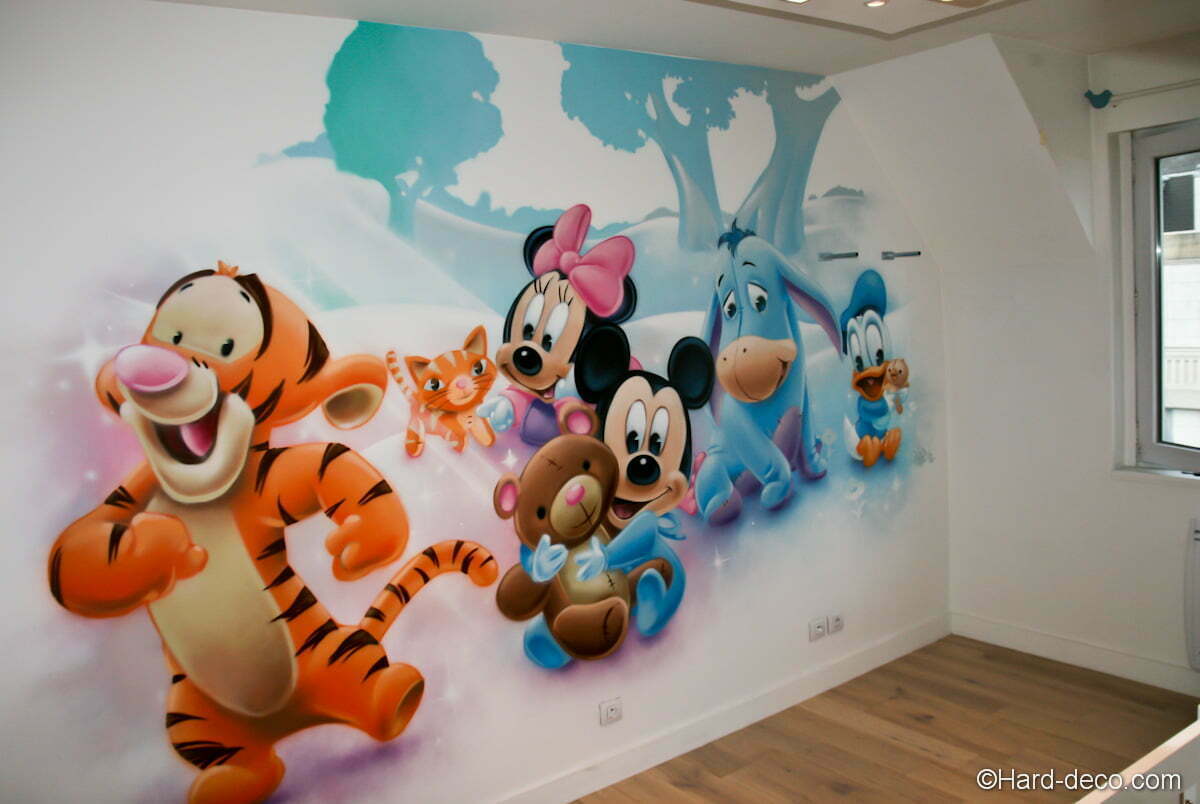 prénom décoration chambre bébé Disney Décoration murale Mickey/Minnie