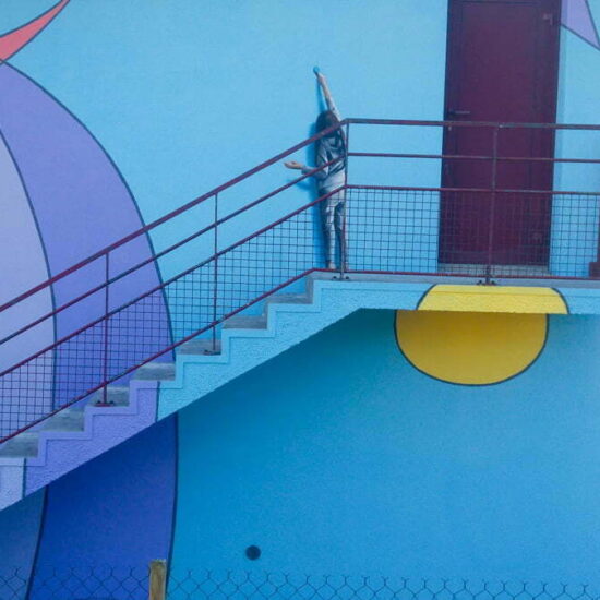 fresque facade ecole maternelle pouillon miro style 7