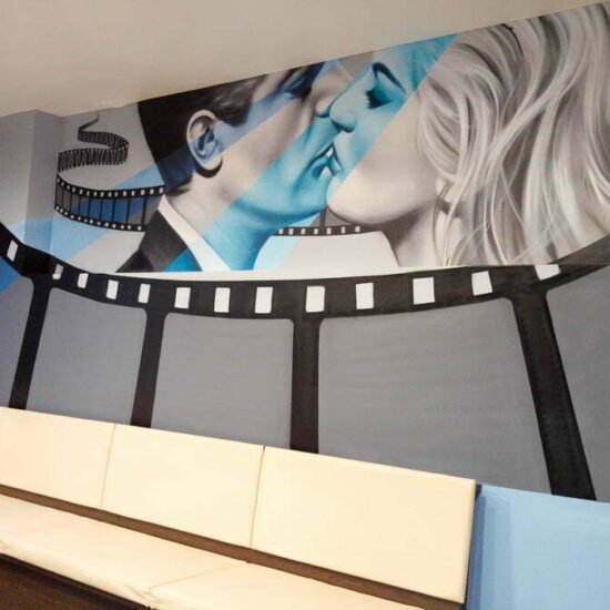 fresque restaurant italien theme cinema 3