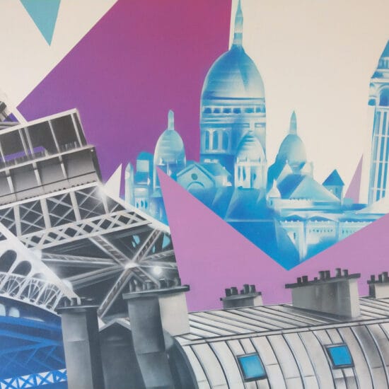 fresque deco chambre fille ado theme paris 3