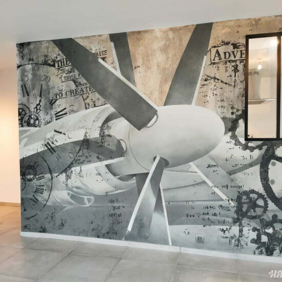 fresque avion industriel 3
