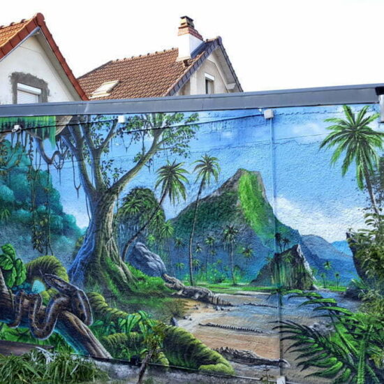 fresque facade jungle