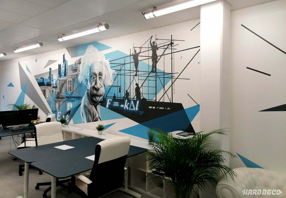 Fresque murale décorative pour entreprises bureaux