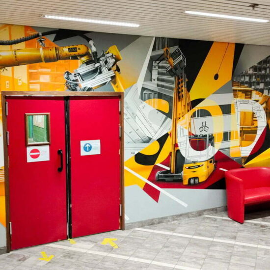 fresque hall entreprise sodis