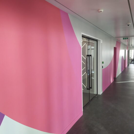 peinture couloir entreprise logo degrade 5