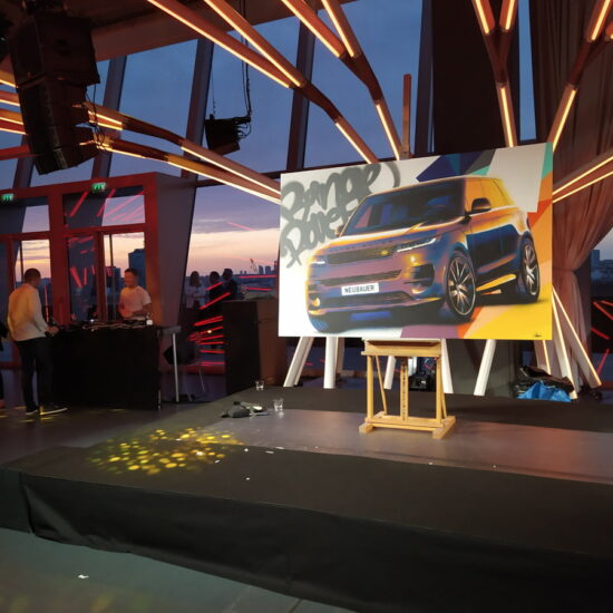 toile live range rover evenement