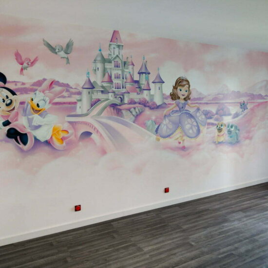 fresque fille chambre princesse 3