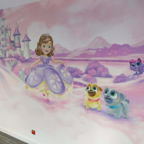 fresque fille chambre princesse 7
