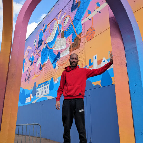 fresque murale jo gymnase bois rame 5