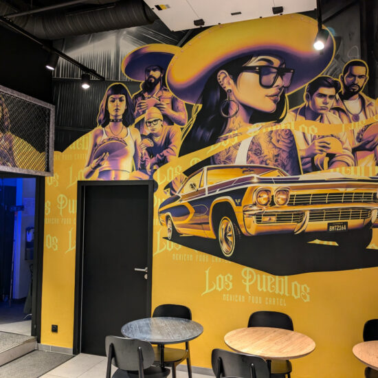 fresque murale restaurant los pueblos grenoble