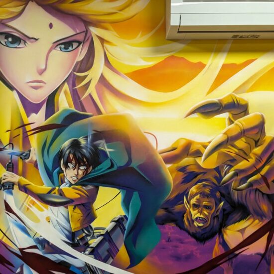 fresque salle de jeux videos manga 10