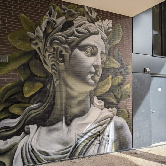 fresque statue deesse grec nature 3