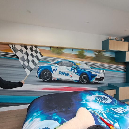 fresque chambre ado voiture alpine rc 2