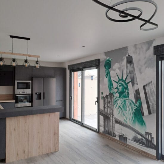 New York dans une Cuisine Moderne