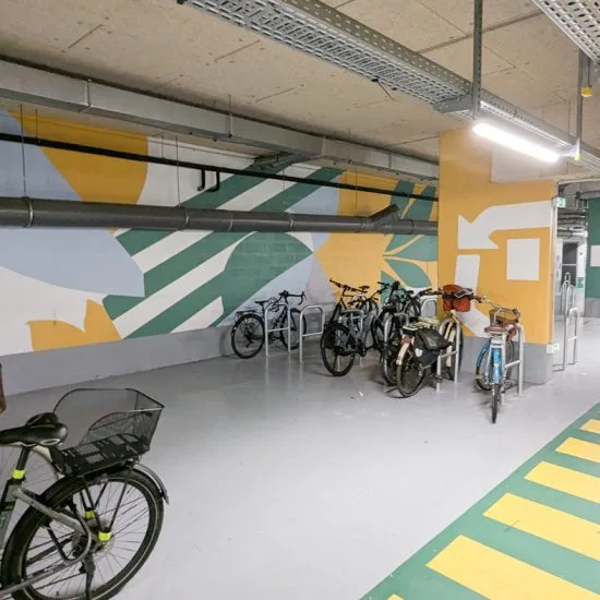 Fresque Murale — Parking Vélos, Ministère de la Justice, Paris 19e