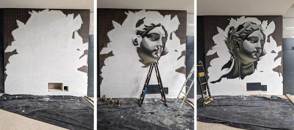 etape creation fresque murale