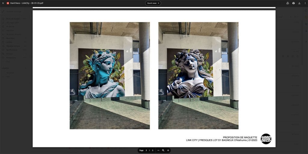exemple maquette fresque murale proposition