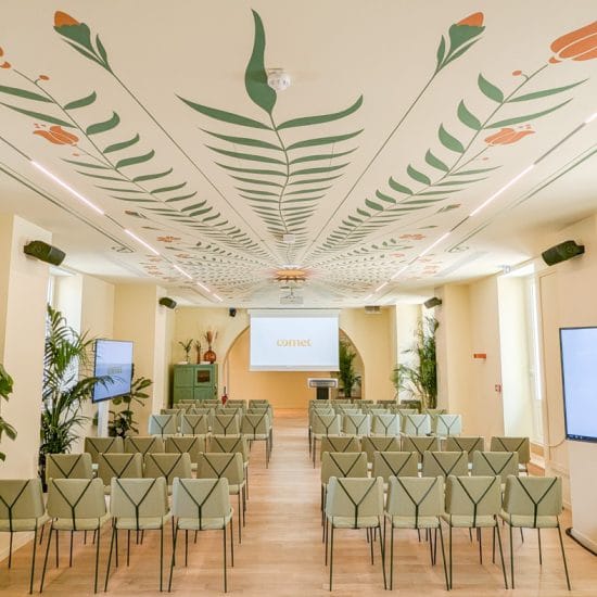 Peinture acrylique plafond nature coworking hauts de seine — peinture au plafond sur mesure, Hard Déco